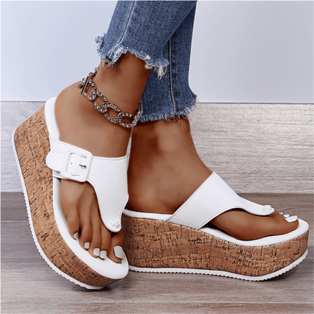 Lively® White / 35 Raised Orthopedic Sandals | Ayemaro™